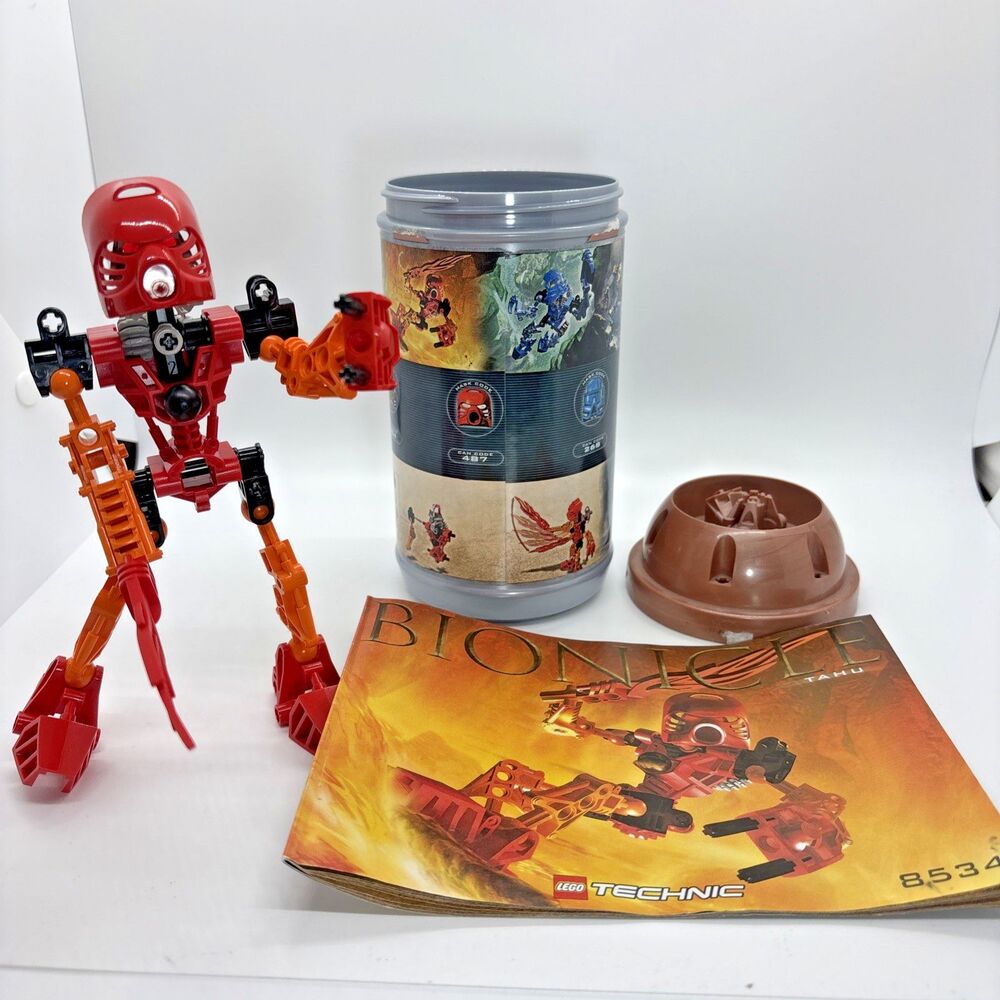 LEGO Bionicle 8534 Tahu 100% Complete with Canister and Instructions Rare!